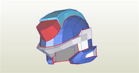 Model X Helmet From Megaman Zx Pepakura 3d Files Download Now Etsy