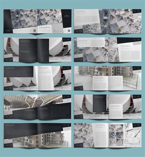 Domi Architecture Portfolio A4 Landscape for inDesign | keboto.org