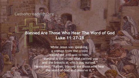 Blessed Are Those Who Hear The Word Of God Bible Verse