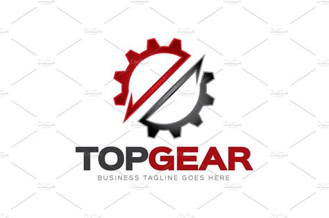 Top Gear Logo Logo Templates Creative Market