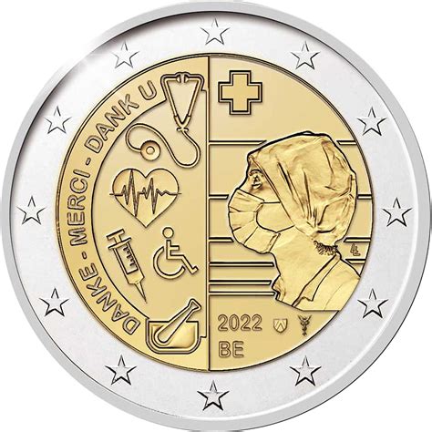 2 Euro Coin The Healthcare Belgium 2022