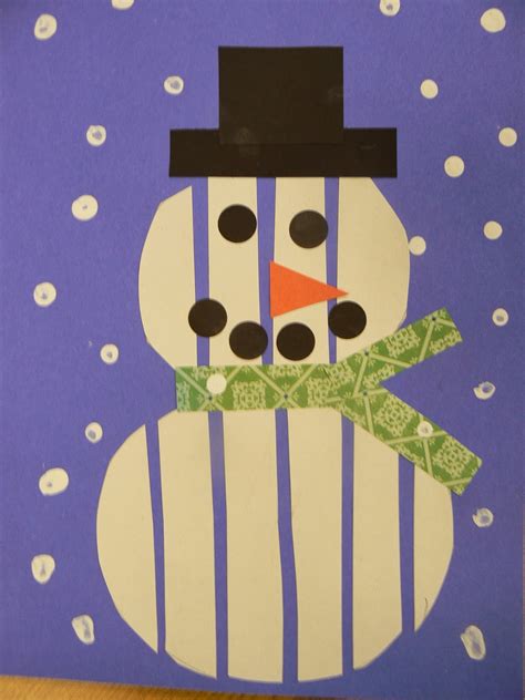 Mrs Ts First Grade Class Snowman Art
