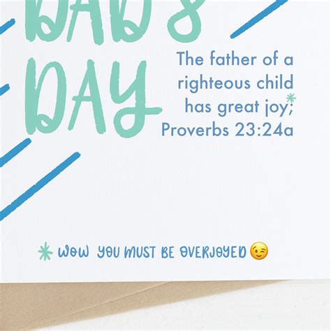 You Must Be Overjoyed Funny Christian Fathers Day Card Proverbs 23