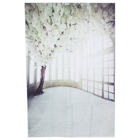3x5ft Vinyl White Flower Tree Windows Photography Background Backdrops