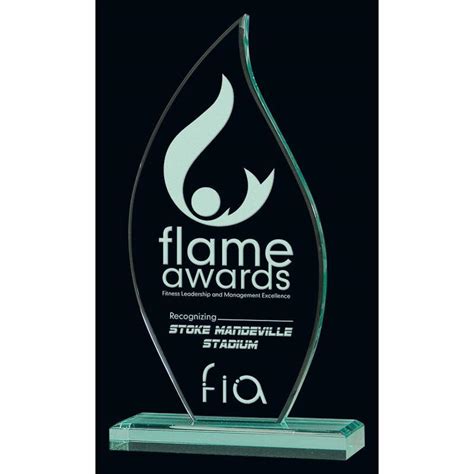 Jade Flame Acrylic Award