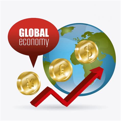 Diseño de economía global dinero y negocios Vector Gratis