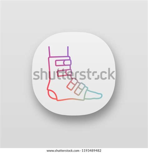 Foot Ankle Brace App Icon Foot Stock Vector Royalty Free 1193489482