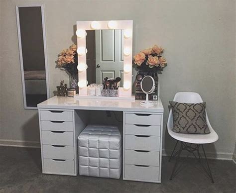Maybe you would like to learn more about one of these? Beautiful white vanity with flowers | Vanity design ...