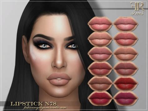 The Sims Resource Lipstick N78 By Fashionroyaltysims Sims 4 Downloads