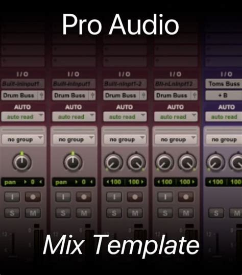 Pro Audio Pro Tools Mixing Workflow And Free Template Download