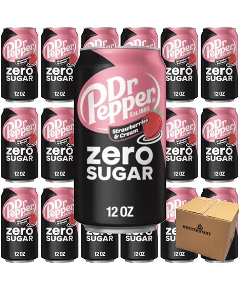 Dr Pepper Strawberry Cream Soda 18 Cans 12 Fl Oz Zero Sugar Stock