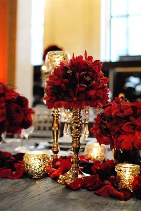 Tablecloth Centerpiece Gold Wedding Decorations Red