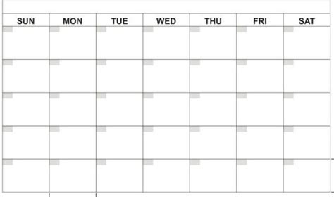 Blank 30 Day Calendar Printable Calendar Template 2022