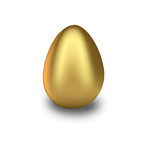 Gold Easter Egg Isolated On Transparent Background 21357779 Png
