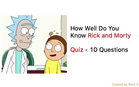 Rick And Morty Quiz 10 Questions Quiz For Fans