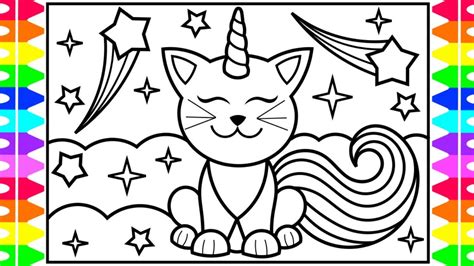 You can save them to your. How to Draw a CATICORN for Kids 💜💛💖🌈🌟Caticorn Drawing for ...