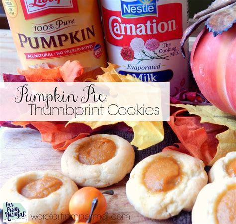Delicious Pumpkin Pie Thumbprint Cookies Thumbprint Cookies Pumpkin