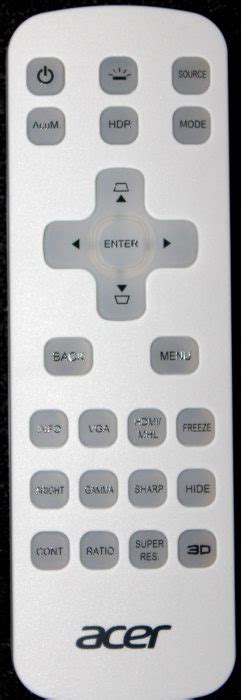 Including anderic remote controls, daewoo remote controls, denon remote controls and more. Acer V7850 4K DLP Projector Review - Hardware 2 ...