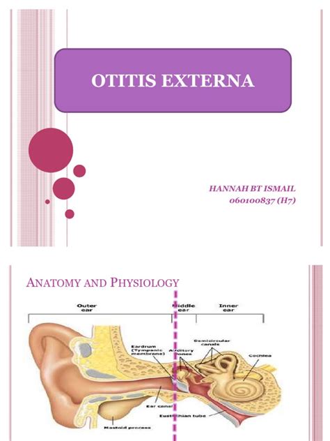 External Otitis Oe Medicine Diseases And Disorders