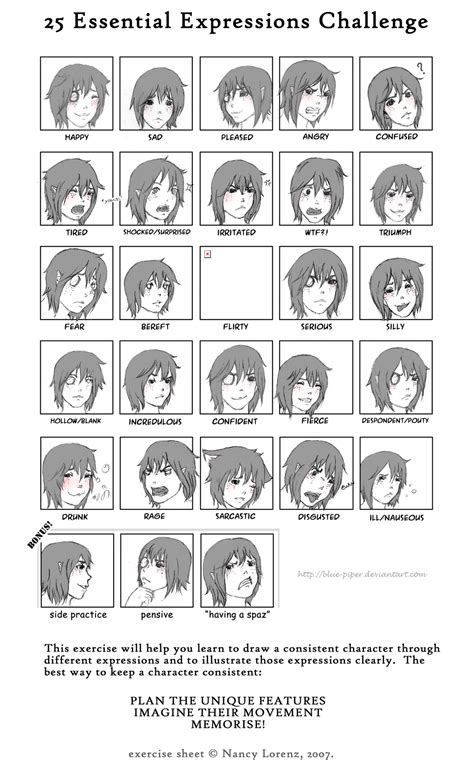25 Essential Expressions By Blue Piper On Deviantart