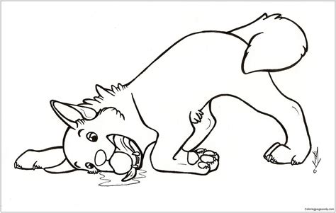 Simple Dog Coloring Pages - Puppy Coloring Pages - Coloring Pages For