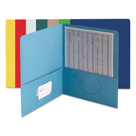 Smead Two Pocket Folder Textured Heavyweight Paper Assorted 25box