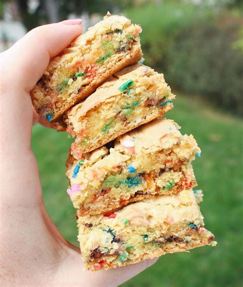 Cake Batter Blondies Funfetti Blondies With Boxed Cake Mix