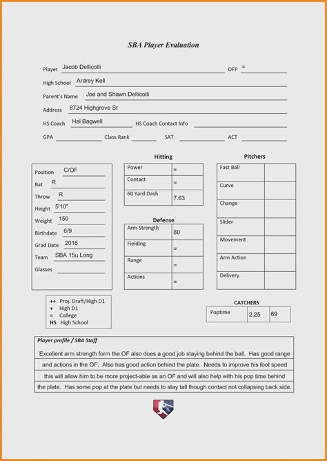 Coaches can sign the completed softball tryout evaluation template and submit evaluation reports instantly. 13 Features Of Baseball Tryout Evaluation Form Excel That ...