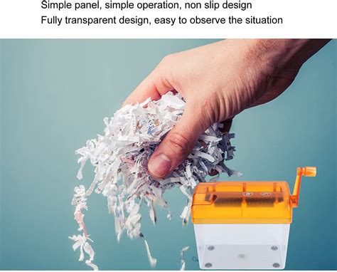 Maquer Manual Paper Shredder Office Shredder With Hand Crank Portable