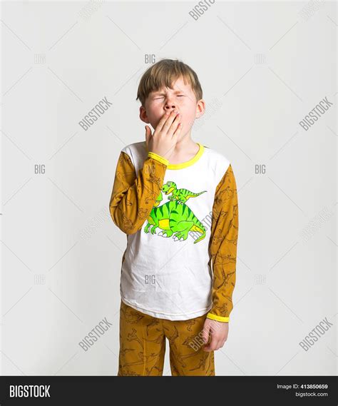 Yawning Blond Kid Boy Image And Photo Free Trial Bigstock