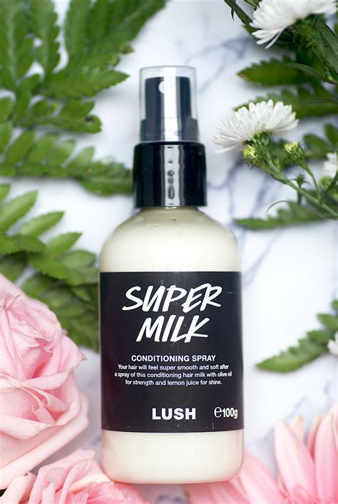 review lush super milk hair conditioner spray oh my