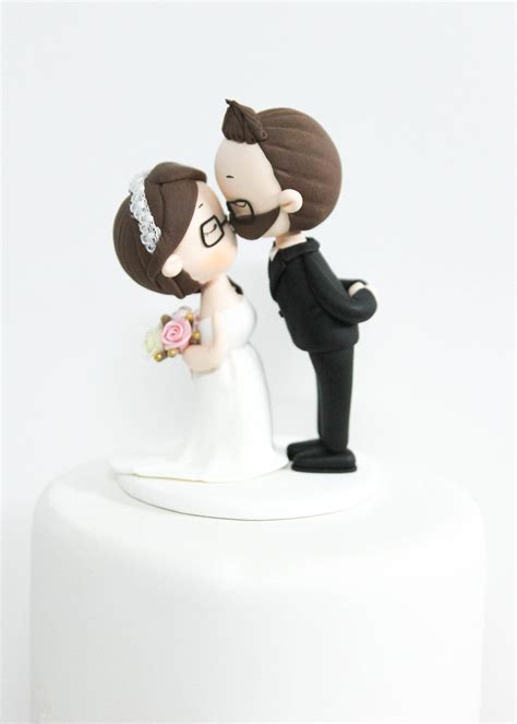 Nerdy Wedding Cake Topper Kissing Wedding Cake Topper Custom Etsy
