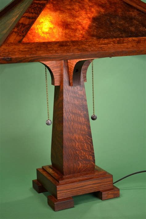 This Arts And Crafts Mission Style Mica Table Lamp Etsy