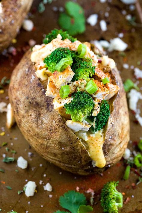 This healthy sheet pan chicken, broccoli, and potatoes made with a light garlic butter sauce may just be my new favorite sheet pan meal. Chicken Broccoli Stuffed Baked Potato with Cheese Sauce ...