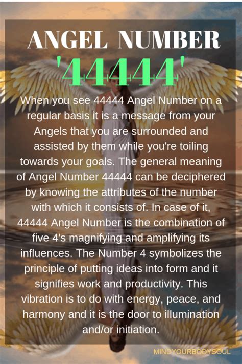 44444 Numero Angelo E Il Suo Significato Mente Il Tuo Corpo Anima