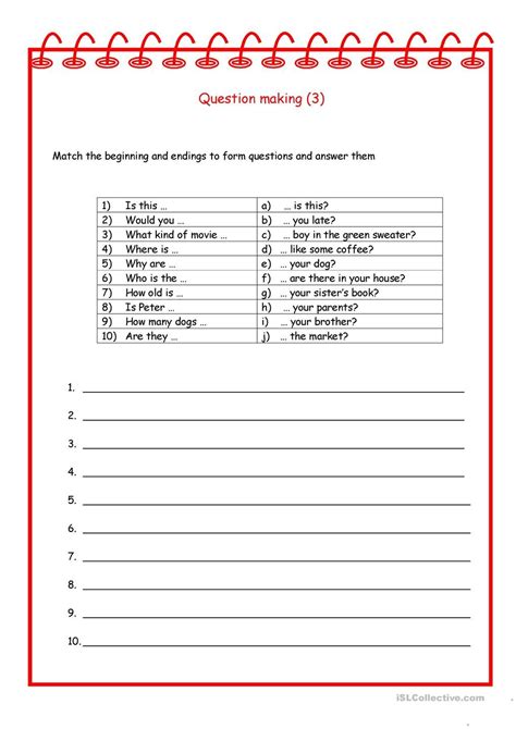 Making Questions Worksheet Free Esl Printable Worksheets
