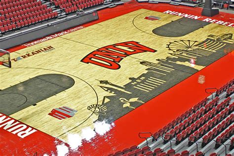 Unlv Unveils New Thomas And Mack Center Court Design Unlv Basketball