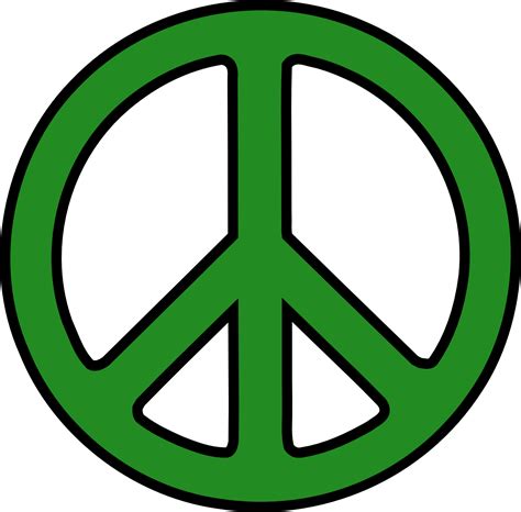 Green Peace Sign Clipart Best