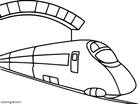 Easy Bullet Train Coloring Page Coloringall