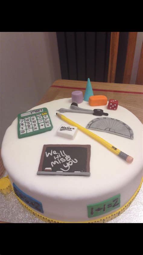 Math Teacher Leaving Cake Teacher Cakes Cake Graduation Cakes
