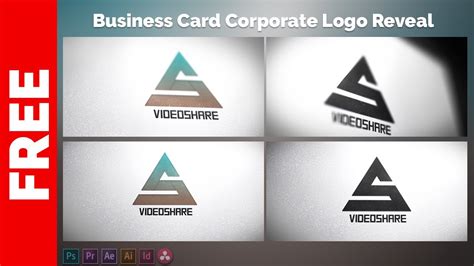 Create stunning motion graphics with our free after effects templates! Business Card Corporate Logo Reveal | After Effects ...