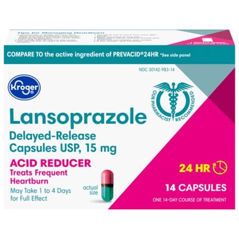 Kroger® 24 Hour Delayed Release Lansoprazole Acid Reducer Capsules 14