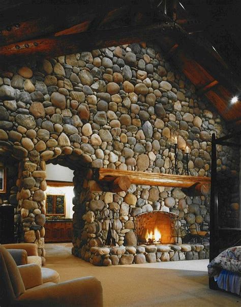 Nice 60 Stunning Log Cabin Homes Fireplace Design Ideas