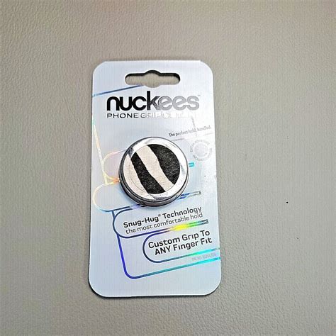 Nuckees Phone Grip And Stand Zebra Print Snug Hug Technology Ebay
