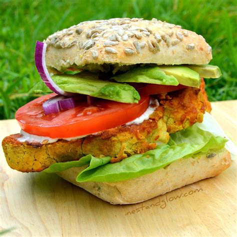 Chickpea Cauliflower Burger Recipe Recipe Spicy Burger Vegan