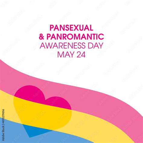 Pansexual And Panromantic Awareness Day Vector Waving Panromantic Pride Flag Icon Vector