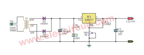 Circuit diagrams show the connections as clearly as possible with all wires drawn neatly as straight lines. My first variable power supply using LM317 - ElecCircuit