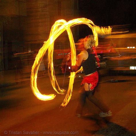 Rising Fire Performer Spinning Fire San Francisco