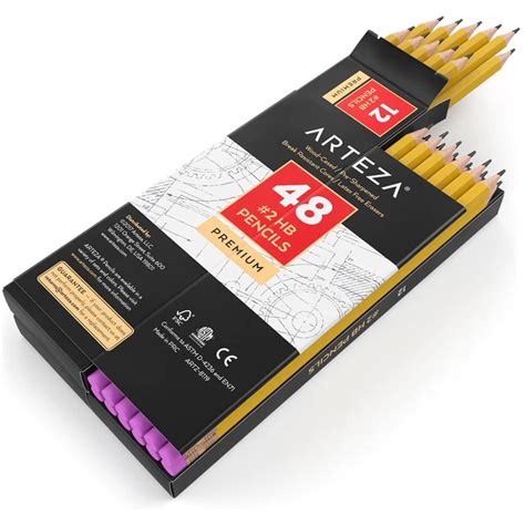 Arteza Pencils Pre Sharpened 48ct Multipack Format 4×12 Minimum