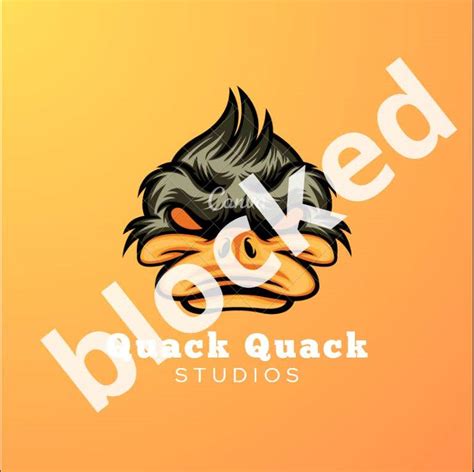 Logo For A Film Studios Quack Quack Studios Mascot Is A Duck